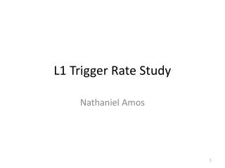 L1 Trigger Rate Study