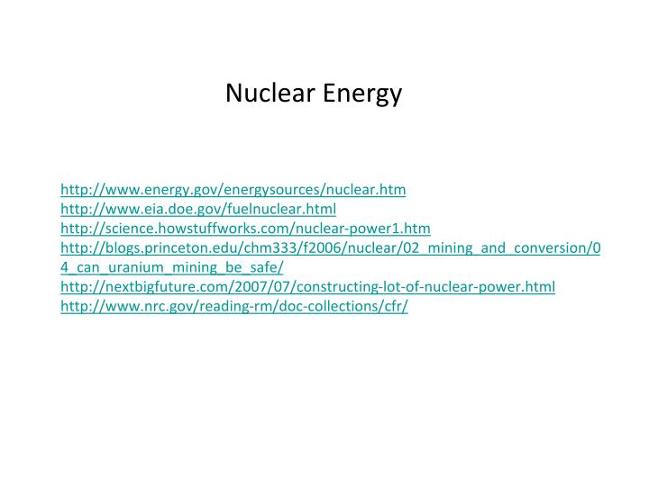 nuclear energy