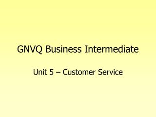 gnvq business intermediate