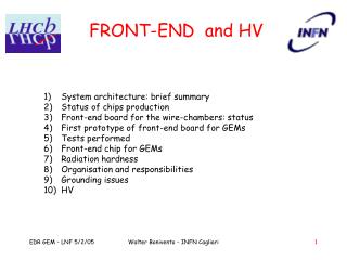 FRONT-END and HV