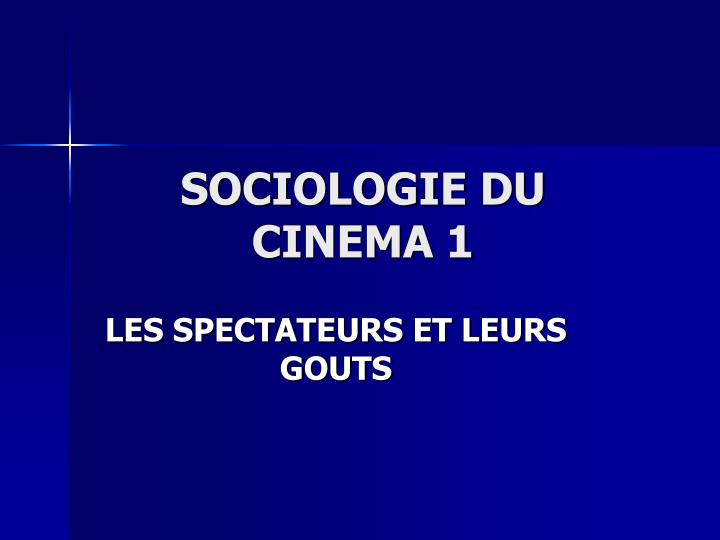 sociologie du cinema 1