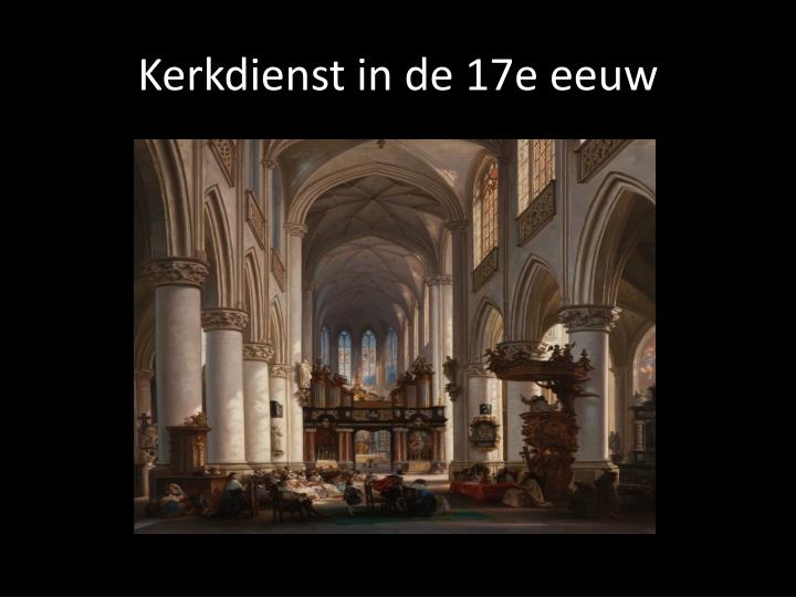 kerkdienst in de 17e eeuw