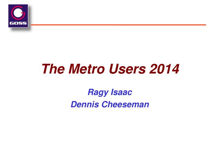 the metro users 2014