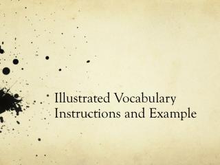 Illustrated Vocabulary Instructions and Example
