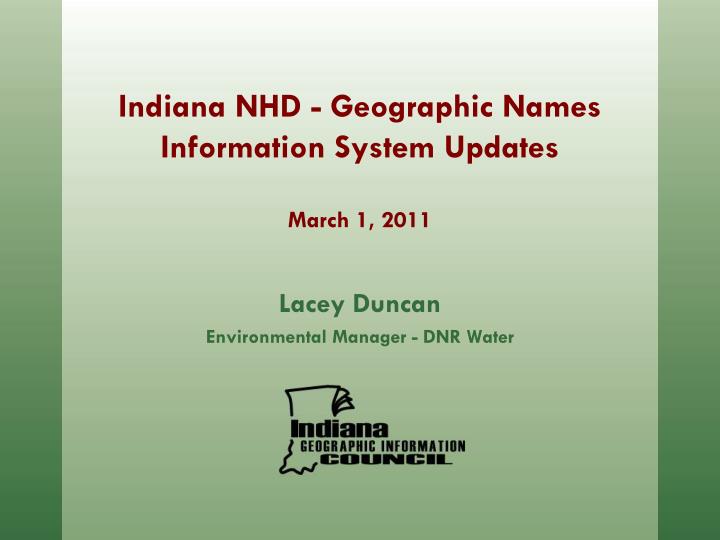 lacey duncan environmental manager dnr water