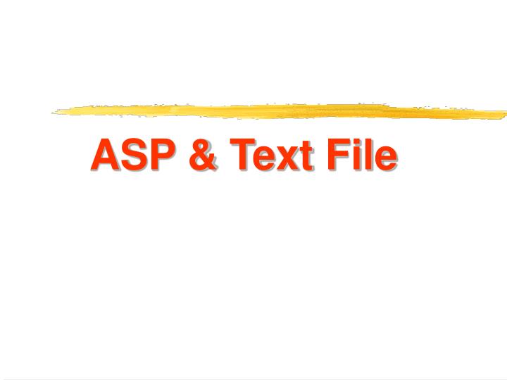 asp text file