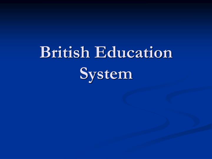 british education system