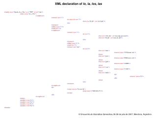 XML declaration of lo, la, los, las