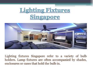 Lighting Fixtures Singapore