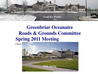 Greenbriar Oceanaire Roads &amp; Grounds Committee