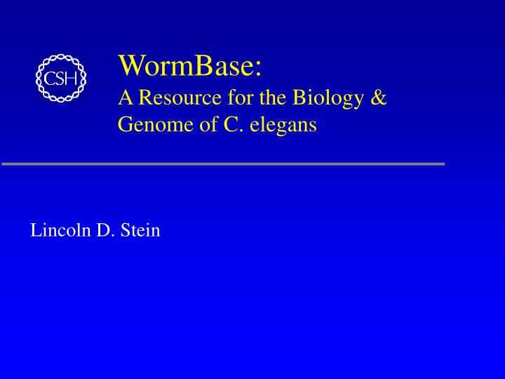 wormbase a resource for the biology genome of c elegans