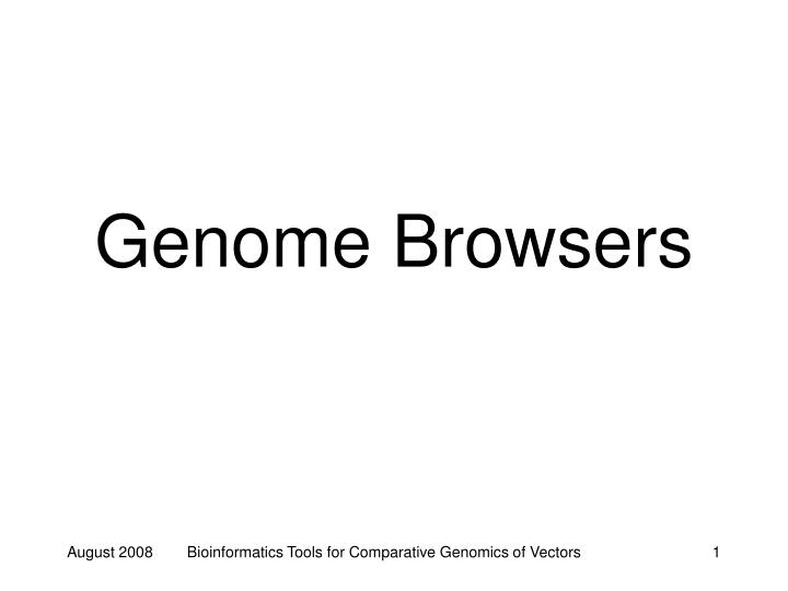 genome browsers
