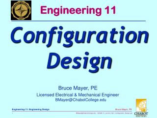 Bruce Mayer, PE Licensed Electrical &amp; Mechanical Engineer BMayer@ChabotCollege