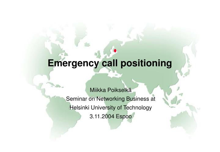 emergency call positioning