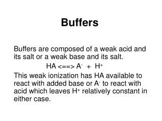 Buffers