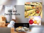 Milk and Dairy Products