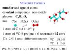 Molecular Formula - slide 1