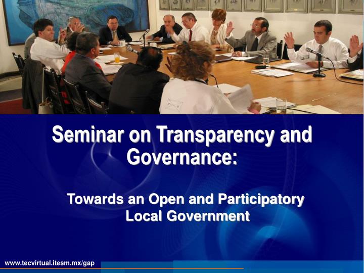 seminar on transparency and governance