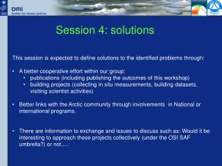 Session 4: solutions