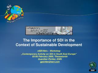 The Importance of SDI in the Context of Sustainable Development