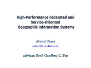 High-Performance Federated and Service-Oriented Geographic Information Systems