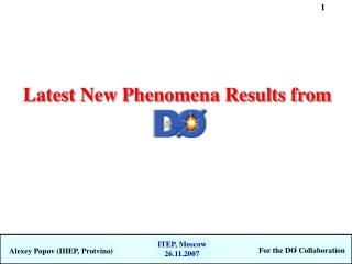 Latest New Phenomena Results from