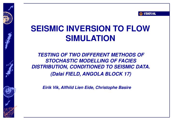 seismic inversion to flow simulation