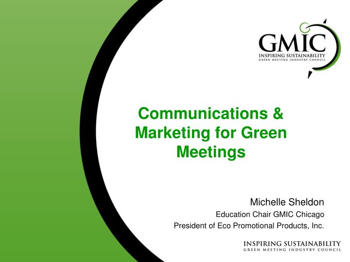 communications marketing for green meetings