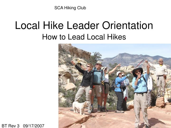 local hike leader orientation