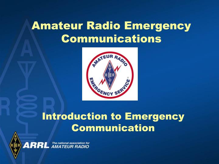 amateur radio emergency communications