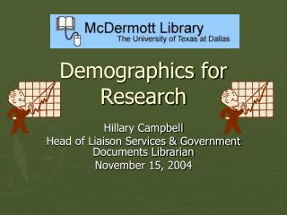 Demographics for Research