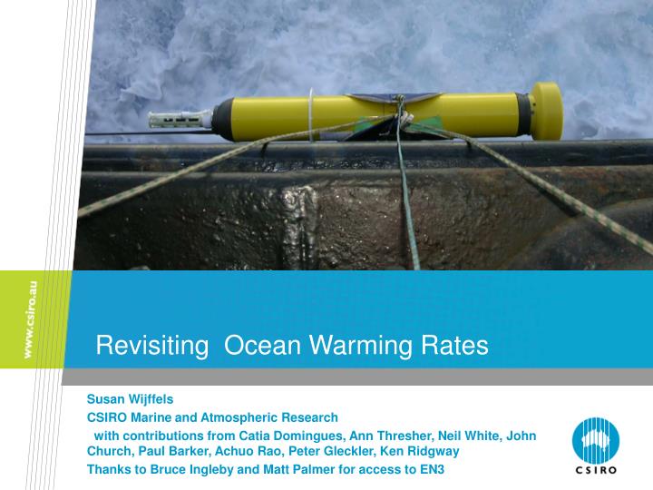 revisiting ocean warming rates