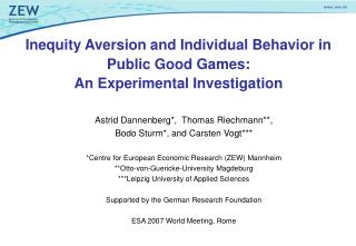 Inequity Aversion and Individual Behavior in Public Good Games: An Experimental Investigation