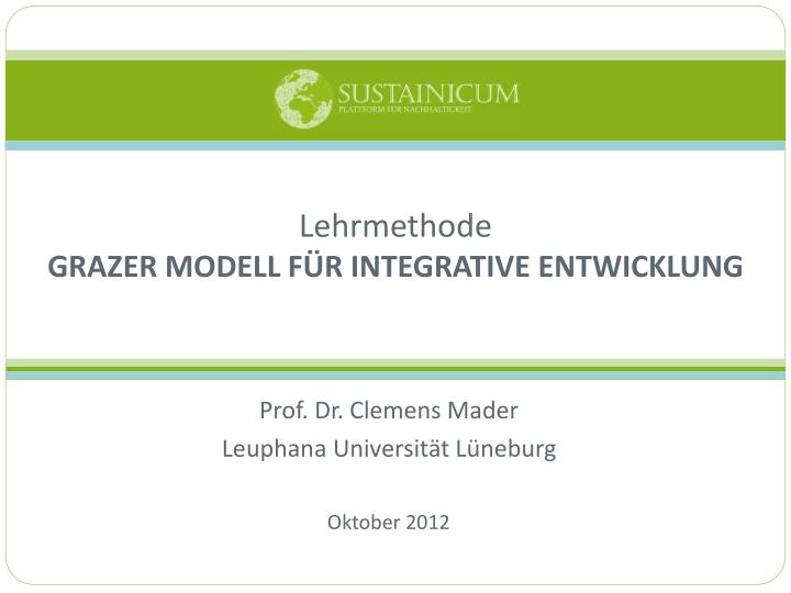 lehrmethode grazer modell f r integrative entwicklung
