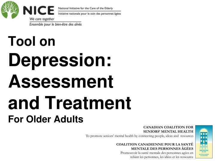 tool on depression assessment and treatment for older adults