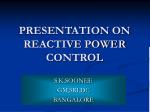PRESENTATION ON REACTIVE POWER CONTROL - slide 1