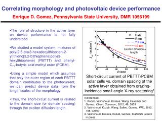 The role of structure in the active layer on device performance is not fully understood