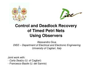 Control and Deadlock Recovery of Timed Petri Nets Using Observers