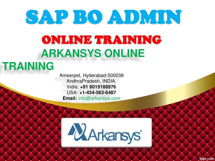 sap bo admin online training