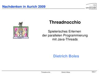 nachdenken in aurich 2009