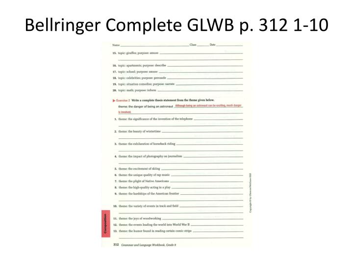 bellringer complete glwb p 312 1 10