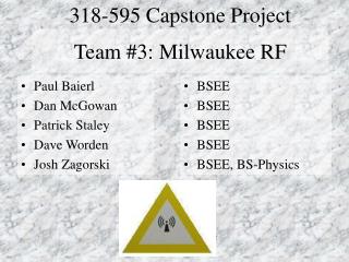 Team #3: Milwaukee RF