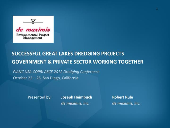 successful great lakes dredging projects government private sector working together