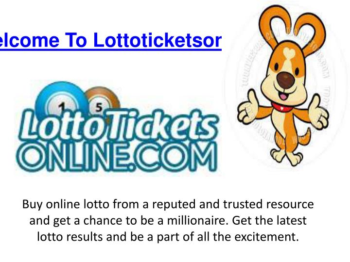 welcome to lottoticketsonline