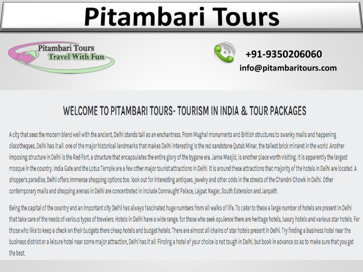 pitambari tours