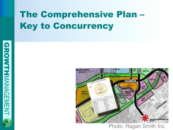 the comprehensive plan key to concurrency