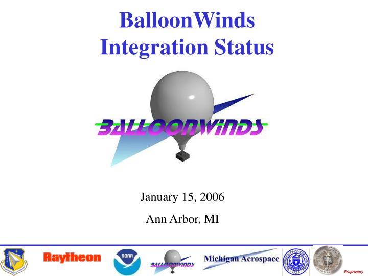 balloonwinds integration status