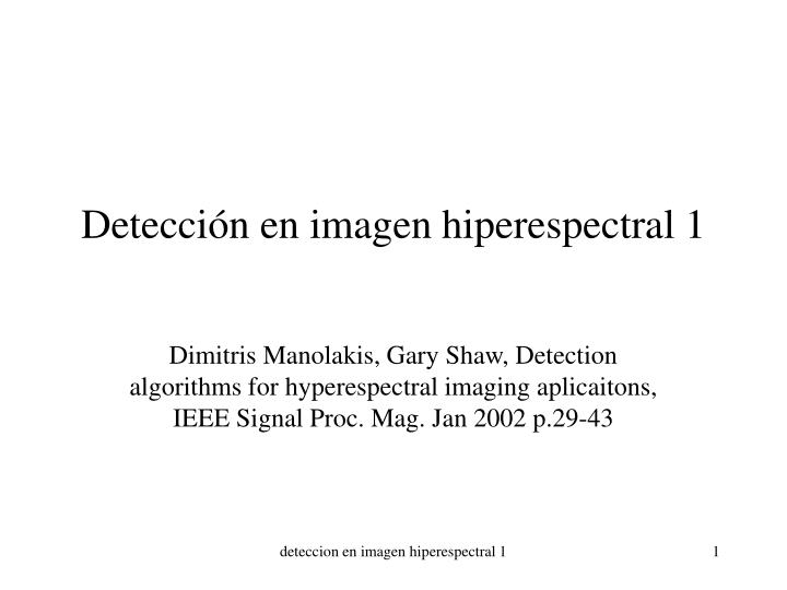 detecci n en imagen hiperespectral 1
