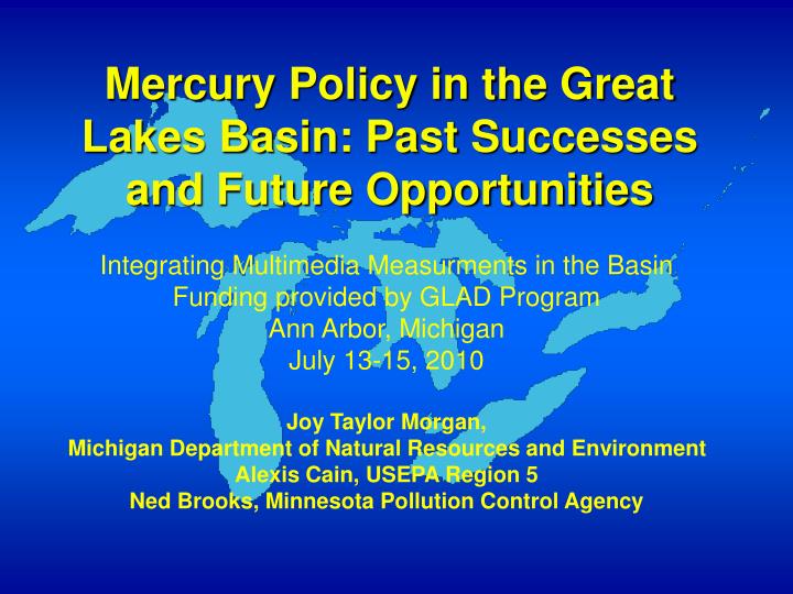 mercury policy in the great lakes basin past successes and future opportunities