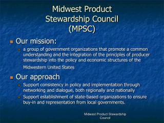 Midwest Product Stewardship Council (MPSC)